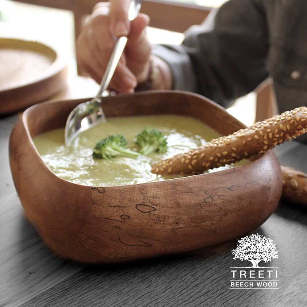 کاسه سوپ چوبی