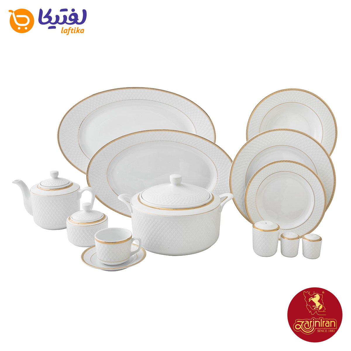 سرویس سپینود رادیانس 12 نفره چینی زرین 102 پارچه