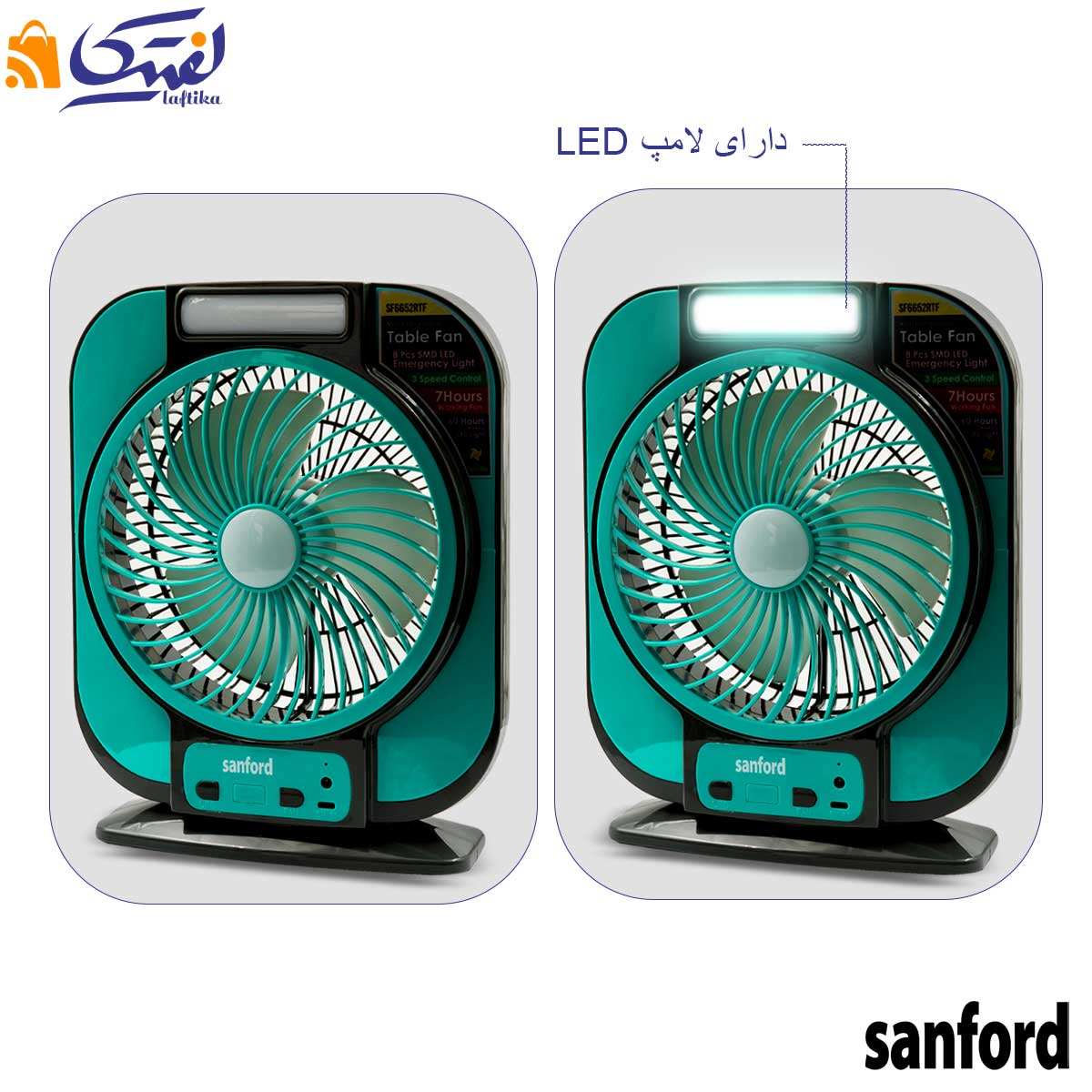 پنکه رومیزی SF6652RTF سانفورد دارای لامپ LED داخلی