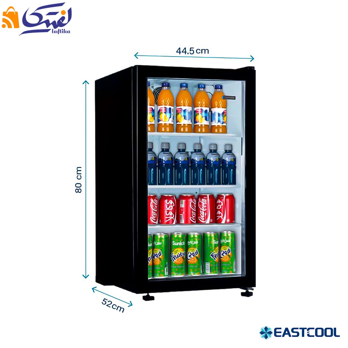 یخچال هتلی ایستکول درب شیشه ای 5 فوتی اصل