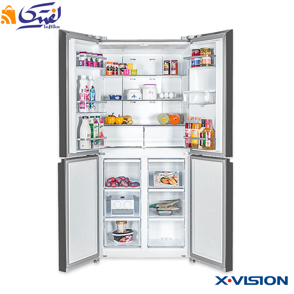ظرفیت یخچال فریزر ساید بای ساید ایکس ویژن مدل TF541