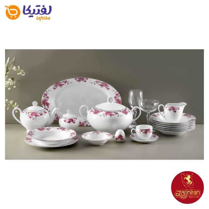 سرویس چای خوری آران چینی زرین ایتالیا اف طرح آران 12 پارچه