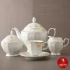 سرویس چای خوری چینی زرین نئوکلاسیک هوراند طلایی 6 نفره