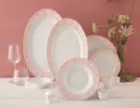 خرید سرویس 6 نفره غذاخوری نئوکلاسیک چینی زرین اوآسیس صورتی