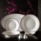 طراحی ارگونومیک سرویس چینی زرین شهرزاد طرح سپینود ارغوانی 6 نفره 35 پارچه