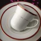 فنجان سرویس چینی زرین شهرزاد طرح سپینود ارغوانی 12 نفره 108 پارچه