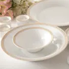 ترکیب چینی زرین سرویس 35 پارچه شهرزاد طرح اسکوآیر