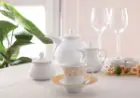 سرویس 18پارچه سری شهرزاد چینی زرین ژئومتریکال نقره ای