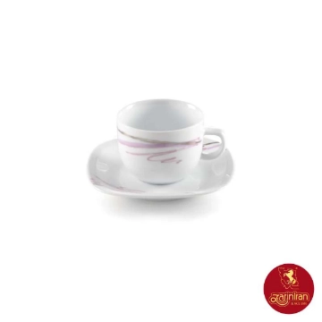 سرویس 12 پارچه چای خوری کواترو طرح آلبا پلاتینی