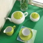 سرویس چینی 17 پارچه چای خوری ایتالیا اف چینی زرین آیریس پسته