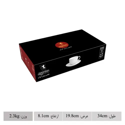 سرویس چای خوری سفید رادیانس چینی زرین با بهترین بسته بندی و ارسال سریع
