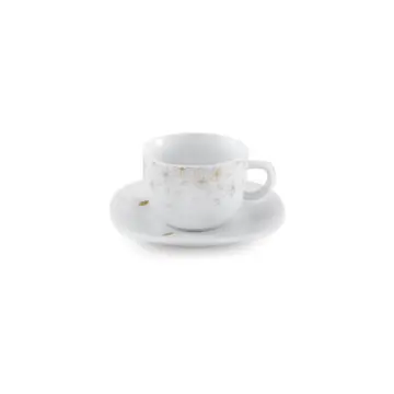سرویس 12 پارچه چای خوری کواترو طرح گلدن لوتوس با طراحی شیک و مینیمال