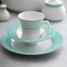سرویس چینی 12 پارچه چای خوری شهرزاد چینی زرین ژانتی فیروزه ای