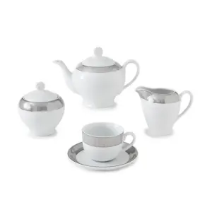 قیمت سرویس 17 پارچه چای خوری ایتالیا اف طرح پالادیوم