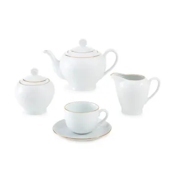 بهترین قیمت سرویس چای خوری زرین لب طلایی چینی زرین