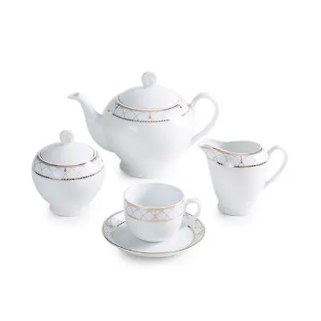 نمایش جزئیات برای  سرویس چای خوری روما چینی زرین ایتالیا اف 17 پارچه 6 نفره سرویس 17 پارچه چای خوری ایتالیا اف طرح روما با بهترین کیفیت