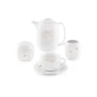 سرویس 17 پارچه چای خوری کواترو طرح گلدن لوتوس