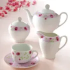 سرویس 17 پارچه چای خوری ایتالیا اف طرح پینک رز با بهترین کیفیت