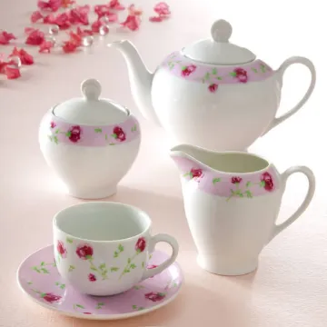 نمایش جزئیات برای  سرویس چای خوری پینک رز چینی زرین ایتالیا اف 17 پارچه سرویس 17 پارچه چای خوری ایتالیا اف طرح پینک رز با بهترین کیفیت