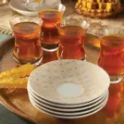 سرویس نعلبکی زیر استکانی چینی زرین هریس زرین