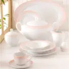 سرویس چینی 102 پارچه کامل غذاخوری ایتالیا اف چینی زرین ساکورا-صورتی