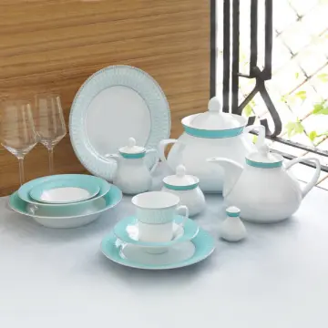 چینی زرین 12 نفره شهرزاد ژانتی فیروزه ای