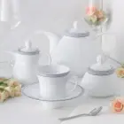 سرویس 18 پارچه چای خوری شهرزاد طرح وایت رز با طراحی شیک و مدرن