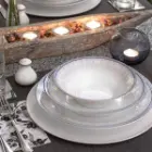 سرویس چینی غذاخوری چینی زرین وایت رز مرغوب