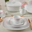 سرویس چینی 98 پارچه کامل مون بلان صورتی