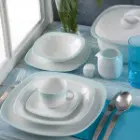 سرویس چینی 98 پارچه کامل کواترو چینی زرین مون بلان آبی