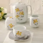 سرویس چینی 17 پارچه کواترو چینی زرین والنسیا زرد