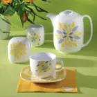 سرویس چینی 17 پارچه کواترو چینی زرین سلنا زرد