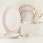 سرویس چینی 29 پارچه غذاخوری نئوکلاسیک چینی زرین آرتمیس صورتی