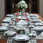 چینی زرین 12 نفره فرانسیس سرمه ای