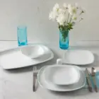 چینی زرین 6 نفره کواترو طرح مون بلان آبی