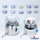کتری استیل 5 لیتر با قوری چینی طرح ترک یونیک UN-7295