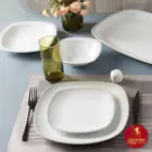 چینی زرین سرویس 6 نفره کواترو طرح مون بلان طوسی