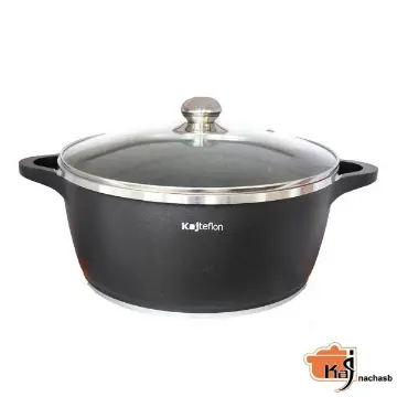 نمایش جزئیات برای قابلمه گرانیتی کاج نچسب دایکاست سایز 28 مدل کاملیا قابلمه سایز 28 کاملیا دایکاست گرانیتی کاج نچسب