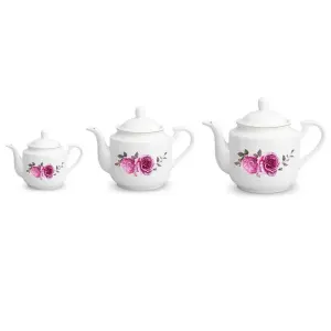 چینی-زرین-سرویس-6-پارچه-قوری-استوانه-طرح-رزفلاور