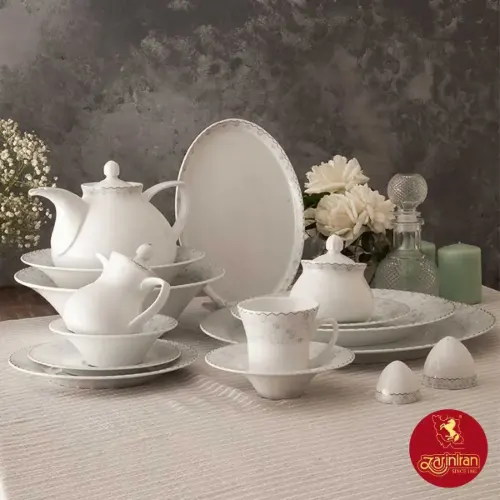 قیمت سرویس چینی زرین شهرزاد طرح هانیکام 12 نفره