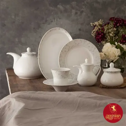 سرویس چینی زرین شهرزاد طرح هانیکام 12 نفره