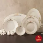 سرویس غذاخوری چینی زرین شهرزاد کوئین طلایی 6 نفره