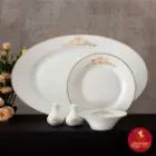 سرویس غذاخوری چینی زرین شهرزاد کوئین طلایی 6 نفره
