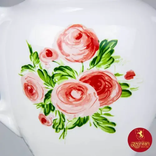 قوری چای هیئتی چینی زرین طرح رزمونت