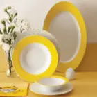 سرویس چینی 28 پارچه اسپاتی زرد
