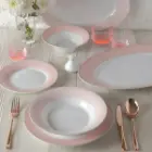 چینی زرین 6 نفره غذاخوری شهرزاد ژانتی صورتی