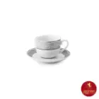 چینی زرین سرویس 12 پارچه قهوه خوری طرح ایزابل پلاتینی