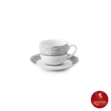چینی زرین سرویس 12 پارچه قهوه خوری طرح ایزابل پلاتینی