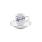 چینی زرین سرویس 12 پارچه قهوه خوری طرح یاس بنفش