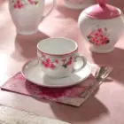 سرویس چینی 12 پارچه چای خوری یاس صورتی